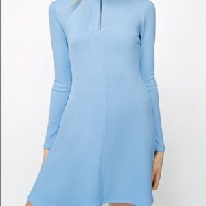 Zara Sky Blue Rib Dress.